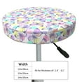 thumbnail image 4 of Kll Butterflies On Polka Dots Round Bar Chair Cushion Cover 12 Inch,Bar Stool Protector With Elastic, Soft Washable, 4 of 7