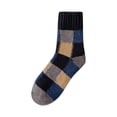 thumbnail image 2 of Riecok Mens Crew Socks Lightweight Cushioned Socks Mid Calf Stretched Breathable Winter Warm Knit Socks for Travel Hiking and Running, 2 of 3