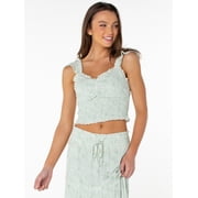 Celebrity Pink Women's Sweetheart Tank Top with Ruffle Straps, Sizes XS-XXXL