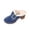 Blue, variant on Women's Fleece Lined Mule Clogs Closed Toe Chunky Block Heel Slip On Slippers Solid Faux Suede Winter Warm Rhinestone Buckle Indoor Outdoor