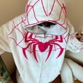 thumbnail image 4 of Sudadera con capucha de araña bordada Vintage para hombres y mujeres, camisa con capucha con cremallera completa, ropa de calle Harajuku, sudaderas de gran tamaño, ropa Y2K, 4 of 4