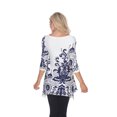 thumbnail image 4 of White Mark Women's Damask Print 3/4 Sleeve Tunic Top, 4 of 4
