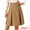 Khaki, variant on Women's Button Decor Flared Midi Skirt XS Dark Blue