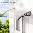 thumbnail image 4 of Gymax 2 Pcs Auvent de Vestibule Extérieur pour Terrasse Extérieure avec Cote UPF50+ Noir, 4 of 10