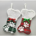 thumbnail image 5 of Dalrosia 2PCS Cat Bone Christmas Stockings, Plush & Plaid Hanging Socks for Holiday and Christmas Decorations, 5 of 5