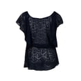 thumbnail image 2 of Jessica Simpson Women's Crochet Flutter Swimsuit Cover (S, Navy), 2 of 2