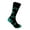 Black with Green, variant on Valentine's Day Novelty Red Lips Pattern Unisex Mid-calf Dress Casual Socks in Black with Red Color