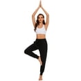 thumbnail image 3 of Hanerdun Womens Joggers Workout Ankle Pants Pocket Elastic Waist Athletic Running Bottoms Black M, 3 of 7