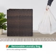 thumbnail image 6 of Paylesshere Laundry Basket Handwoven Laundry Hamper 90L/110L Foldable Rattan Laundry Hamper With Lid,2 Removable Liner Bags & 6 Laundry Bags,Clothes Hamper Bathroom Laundry Basket,Brown, 6 of 9