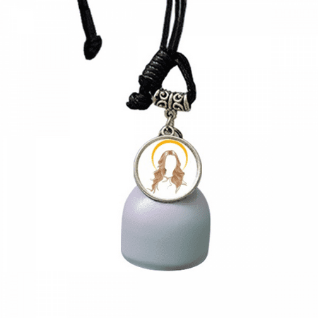 

Women Halo Hair Style Art Deco Fashion Wind Chimes Bell Car Pendant