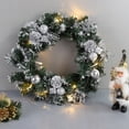 thumbnail image 3 of 25/30/40cm LED Christmas Wreath Front Door Hanging Decoration, 3 of 6