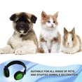 thumbnail image 6 of Olyre Mini Pet Headphones for Small Dogs Cats Stuffed Animals, Pets Stuffed Animals Fabric Dolls Dress up Headphone Models with Adjustable Headband for Party Favors Costumes Cosplay Photo Props Green, 6 of 8