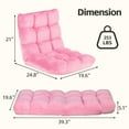 thumbnail image 3 of HomGarden 14-Position Adjustable Floor Chair Padded Folding Gaming Sofa Chair Pink, 3 of 9