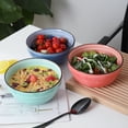 thumbnail image 6 of HAPPY KIT Hand-painted Ceramic Cereal Soup Bowls, 6 inch, warm colors  Set of 6, 24 oz, 6 of 7