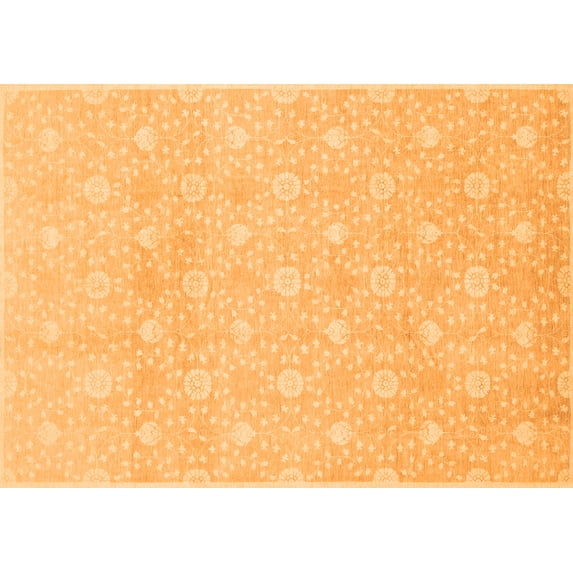 Ahgly Company Indoor Rectangle Oriental Orange Traditional Area Rugs, 2' x 4'