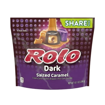 Rolo, Creamy Salted Caramels Wrapped in Dark Chocolate Candy, Gluten Free, Individually Wrapped, 10.1 oz, Share Pack