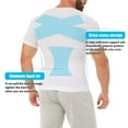thumbnail image 3 of MANIFIQUE Gynecomastia Tank Tops Short Sleeve Slimming Compression Shirt Men, Mens Shapewear, 3 of 6