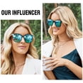 thumbnail image 3 of Gafas de Sol Polarizadas Oversized DUCO W016 para Mujer Negro/Azul, 3 of 6