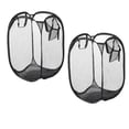 thumbnail image 1 of Cesto para la ropa sucia plegable. Cesto para la ropa sucia emergente de malla, con asa duradera, fácil de abrir y plegar para almacenamiento plano., 1 of 6