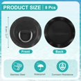 thumbnail image 2 of Kit de parches con anillo en D de acero inoxidable, accesorios para tabla de paddle 3.1" y 8 Pcs y PVC y negro - Adecuado para (Kayak/Balsa/Bote Inflable/Remo/Tabla/Canoa/Tabla de Surf), 2 of 6