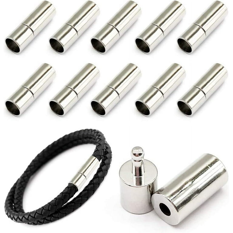 STONCEL 20 PCS Cord End Caps for Jewelry Making, Push Clasps for