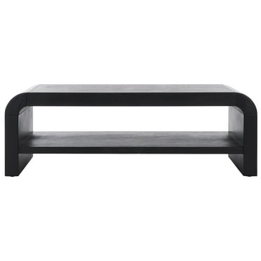 Safavieh Avivan Wood 1 Shelf Coffee Table in Black