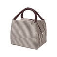 thumbnail image 2 of Cagogo under $5 7Pcs Insulated Lunch Bag, Insulated Lunch Bag, Reusable Cooler Tote Bag, Large Capacity Lunch Pail, Waterproof Oxford Lunch Bag, Striped Insulated Bag For Women Office, 2 of 9