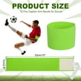 thumbnail image 2 of Uxcell 18Pcs Soccer Captain Armband Elastic Captain Arm Bands for Youth and Adult Football Team Fluorescent Green, 2 of 7