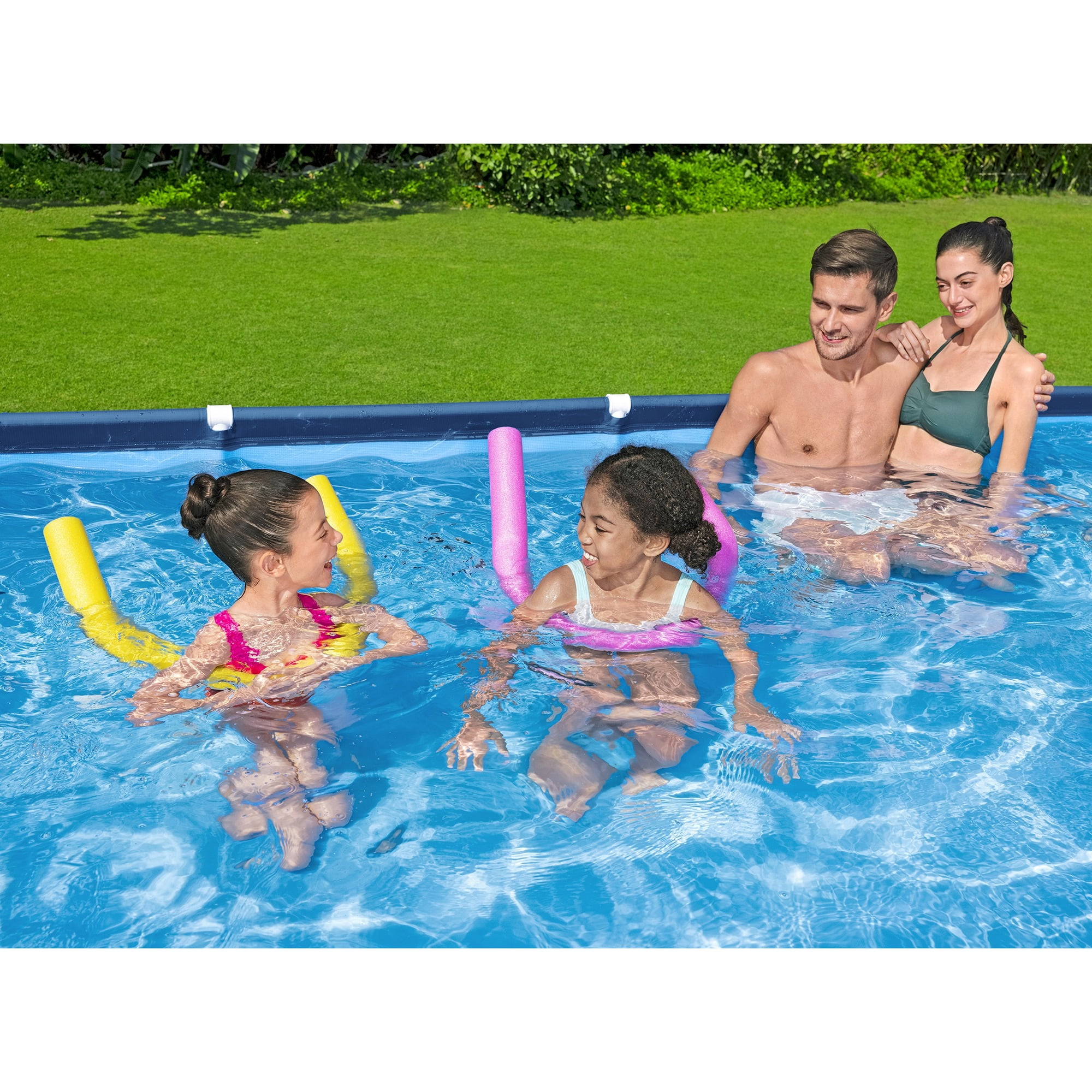 Bestway: Steel Pro 13'1" x 6'11" x 32" Above Ground Pool Set - 1506 Gallons, Outdoor Family Pool, Corrosion & Puncture Resistant, Includes Filter & Pump