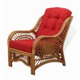 thumbnail image 4 of Malibu Lounge Armchair ECO Natural Rattan Wicker Handmade Design with Burgundy Cushion, Colonial, 4 of 5