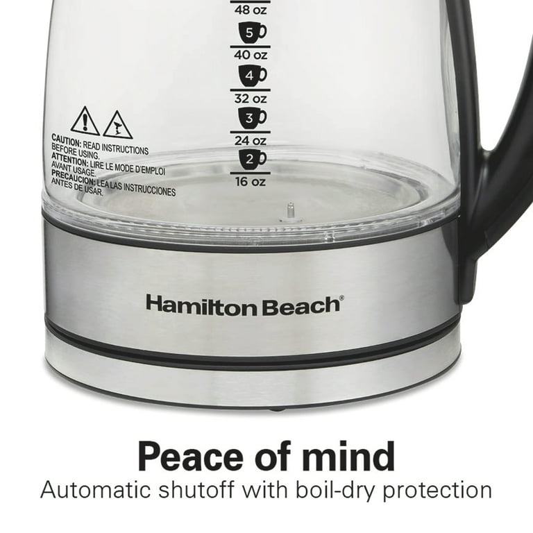 Hamilton beach glass kettle reviews hot sale
