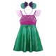 thumbnail image 3 of Disney vestido de princesa Ariel Rapunzel para niños, disfraces de Encanto de Frozen, fiesta de cumpleaños de verano para niñas, ropa informal para vacaciones, 3 of 5