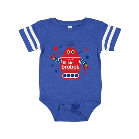 

Inktastic Robot Little Brother Gift Baby Boy Bodysuit