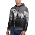 thumbnail image 3 of Fotbe Men's Hoodie with Monochrome Leopard Horse Pattern - Kangaroo Pocket Pullover Hooded Sweatshirt, Perfect for Daily Wear, Travel, and Home-XX-Large, 3 of 7