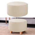 thumbnail image 5 of Stretch Ottoman Cover Ottoman covers Round Foot Stool Stretch Covers, 5 of 8