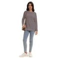 thumbnail image 2 of Women's Long Sleeve Knitted Crew Neck T-shirt, 2 of 6