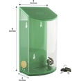 thumbnail image 3 of MCB - Rounded Acrylic Charity Box - Donation Box - Collection Box - Tip Container -Green, 3 of 5