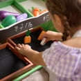 thumbnail image 6 of Teamson Kids Wooden Farmers Market Stand Playset, 25-Piece Pretend Grocery Stall with Cutting Vegetables, Scale & Chalkboard, White/Green, for Toddlers Ages 3+, 6 of 14