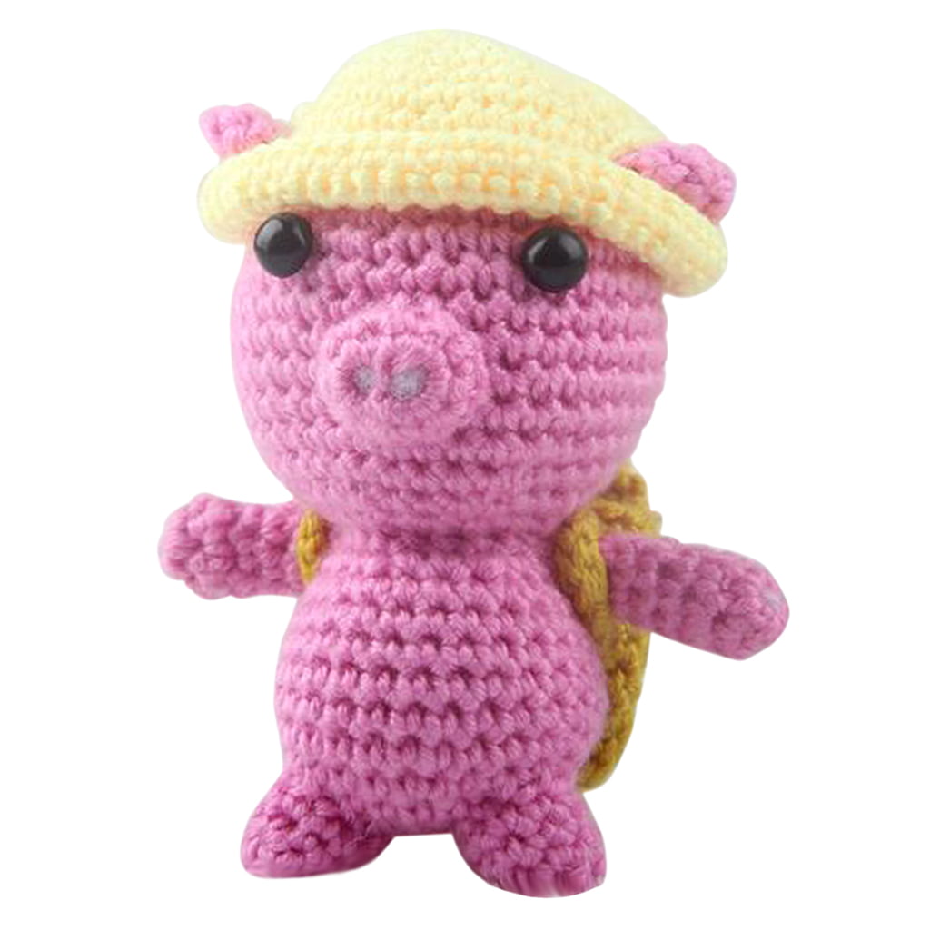 Crochet Stuffed Animal Pig Handmade Cute Gift for Kids Boy or Girl Amigurumi Toy Birthday Gift Ready to Ship Small Free Shipping