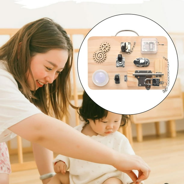 Tablero ocupado de , caja de música con , y pestillo, rueda y engranajes universales, juguete Montessori de aprendizaje C Salvador Dali juego de mesa ocupado
