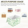 thumbnail image 6 of Yayeee Collapsible Cube Storage Bin with Lid Fabric Closet Decorative Basket with Handles, Green Floral, 6 of 7