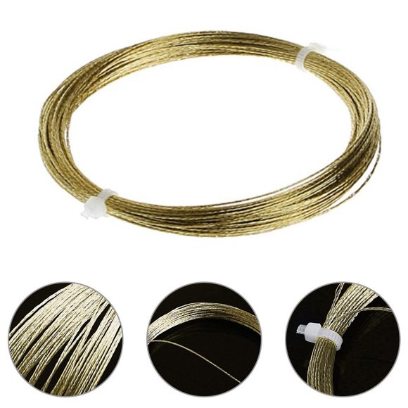 Yimiti Pare-Brise de Voiture 22M 0.8Mm Découpe en Verre Fil Tressé Rouleau Doré