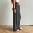 thumbnail image 6 of Womens Pants Wide Leg Tall Long legs Sweatpants Baggy Drawstring Low Rise Lounge Pants Full Joggers with Pockets Pants for Women, 6 of 8
