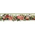 thumbnail image 2 of TRIMZ Wallpaper Border, Red Cabbage Roses with Fruit and Butterflies on White Background, Removable Kitchen and Home Wall Decor, 15 ft x 4.25 in, 2 of 6