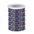 thumbnail image 2 of 5 Rolls Christmas Ribbon 1.5 inch Wide Decorative Ribbon for Gift Wrapping and Holiday Decorations Vibrant and Shimmering Jungle, 2 of 7