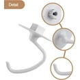 thumbnail image 3 of C-Shaped K45DH Coated Dough Hook, Attachment for KitchenAid Tilt-Head Stand Mixers Only, Fits 4.5–5 Quart Bowls, Compatible with K45, K45SS, KSM90, KSM150, 3 of 7