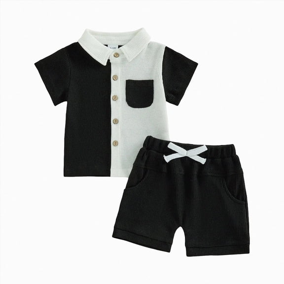 Linfrsh Little Boys Clothes Baby Boy Summer Clothes Sets 1T 2T 3T 4T 5T Letter Print Short Sleeve Tops Camouflage Shorts Outfits(Black,3-4 Years)