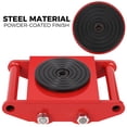 thumbnail image 6 of ChaoLink 6 Ton 13200 lbs Machinery Skate, 4PCS Heavy Duty Carbon Steel Moving Skate with PU Wheels & Cover, 6 of 9