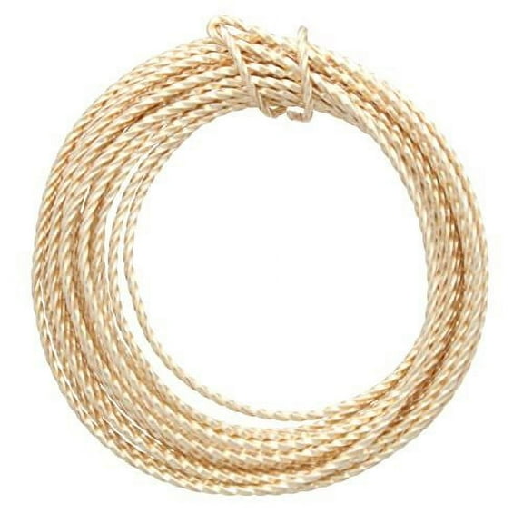 The Beadsmith Twisted Craft Wire - Wire Elements - Soft Temper - 18 Gauge, 8 Yard Coil - Gold Color - Beading Wire Used for Jewelry Making, Wire Wrapping, and Other DIY Arts & Crafts