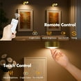 thumbnail image 3 of 3Pcs Battery Operated Picture Light, Magnetic Led Painting Light with Remote Dimmable and Timer, 3 Lighting Modes Art Display Light for Picture Frame Paintings, Wireless Wall Decor Puck Lights, Gold, 3 of 10